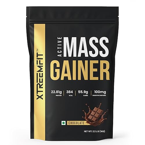 Active Mass Pro Gainer 1kg Chocolate Flavor | High Calorie Weight Gainer | Muscle Mass & Strength Builder | Protein + Carbs Blend | Fast Weight Gain Supplement