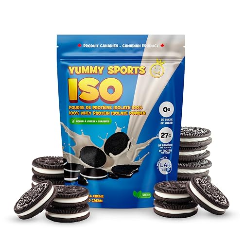 Yummy Sports 100% Whey Protein Isolate 2lbs, Cookies & Cream